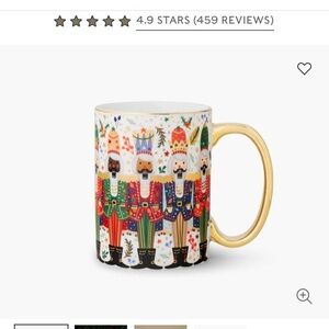 NEw in box Rifle Paper Co nutcracker porcelain mug